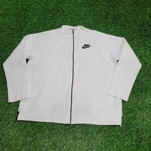 NIKE Swoosh Track Jacket Womens XL 23x23 Cropped Boxy